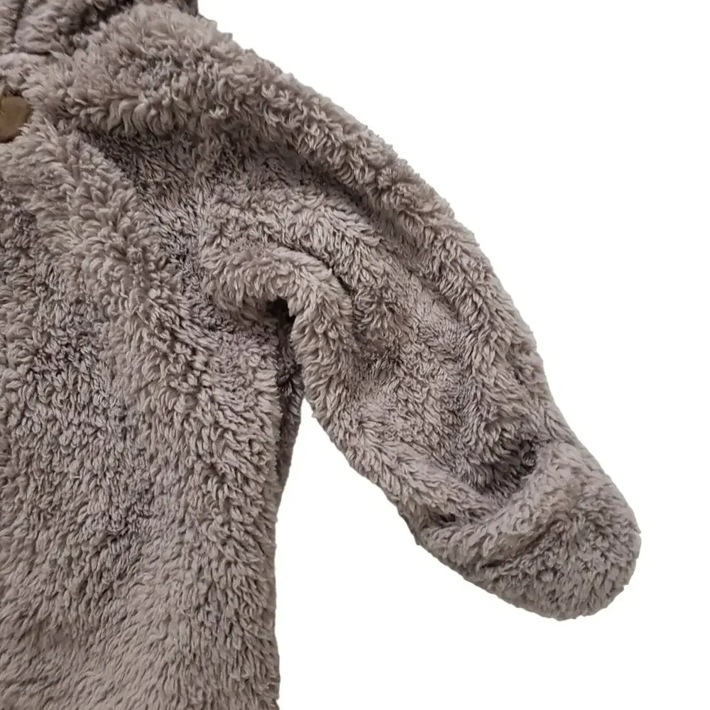 Cozy Carter’s Baby Brown Fluffy Sherpa Unisex Sherpa Snowsuit size 9 months